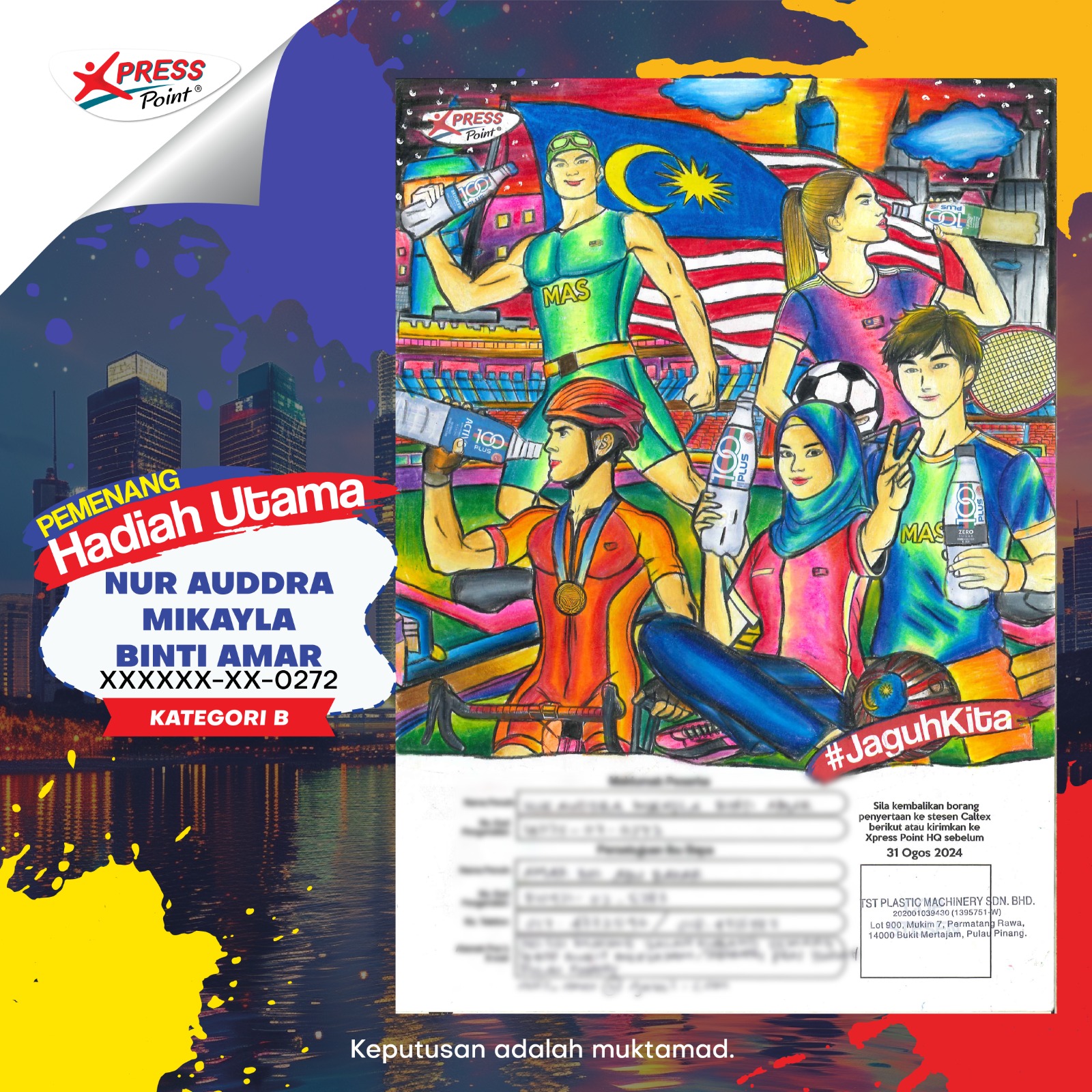 Peraduan Mewarna- Pemenang Kategori B